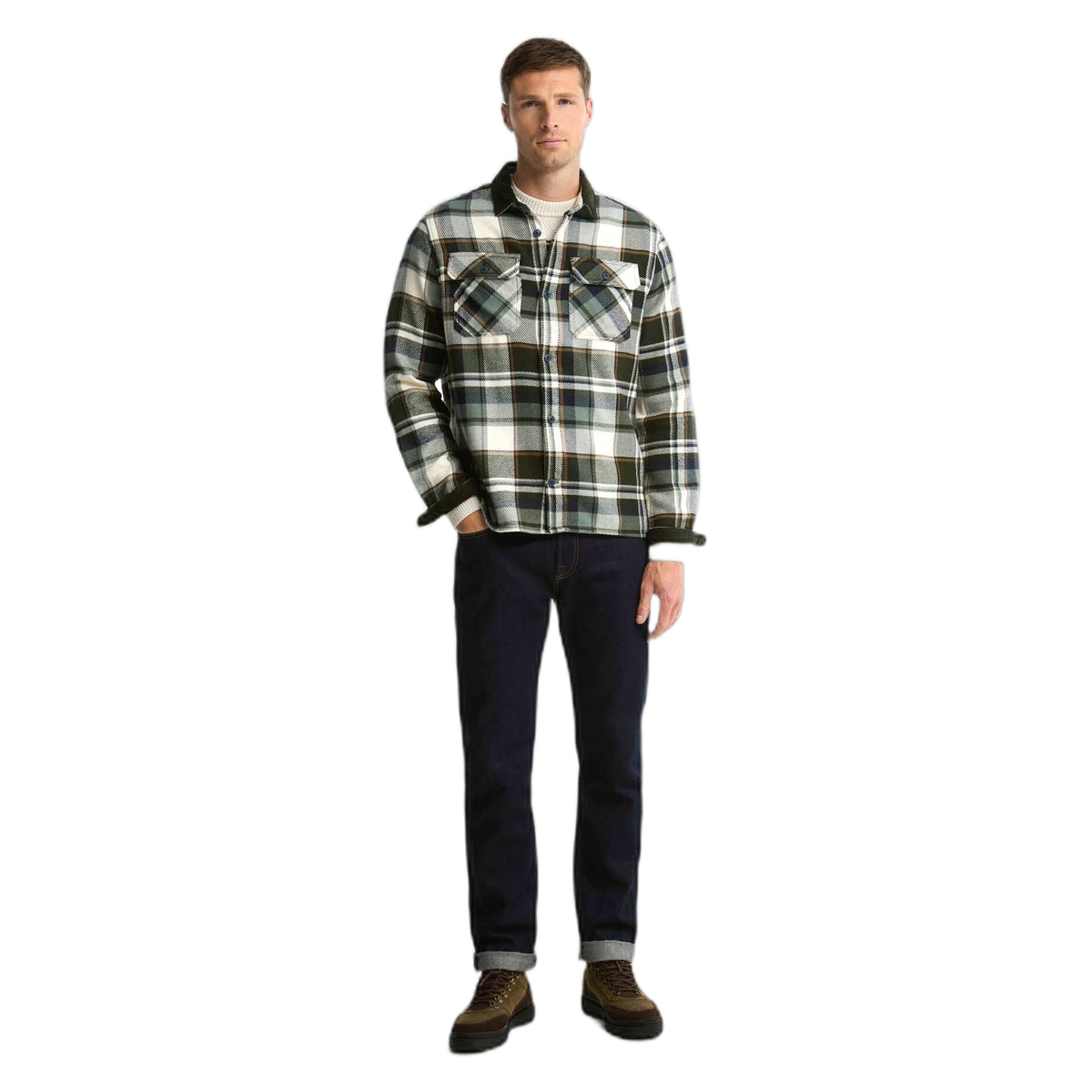 Camicia Grasmoor Relaxed Checked - Mid Olive