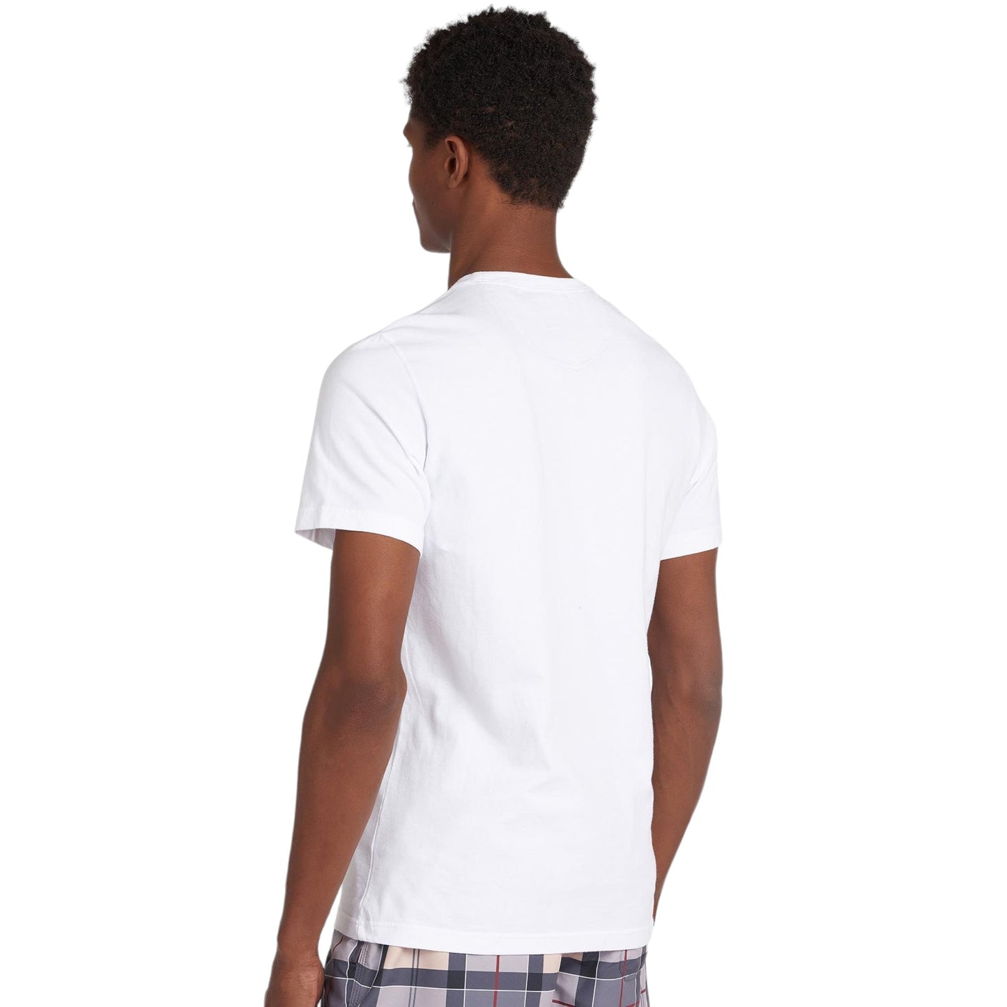 T-Shirt Barbour Tartan Sports Tee - White Francis Concept