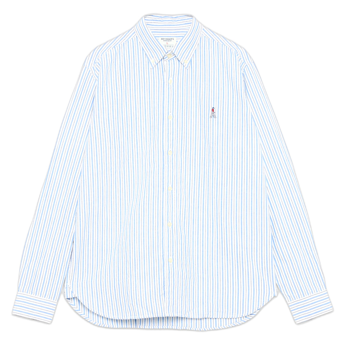 Camicia Roy Roger's Shirt John Oxford Stripe Washed - Off White / Sky