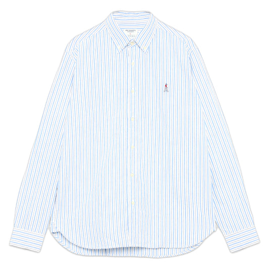 Camicia Roy Roger's Shirt John Oxford Stripe Washed - Off White / Sky