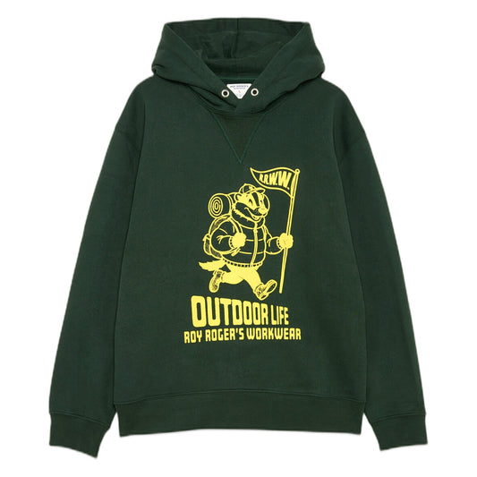 Felpa Roy Roger's Hood Sweater Badger - Washed Accademy Green