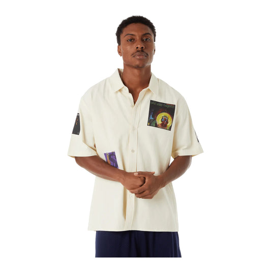 Camicia Huf Stax Patches Button Up - Natural