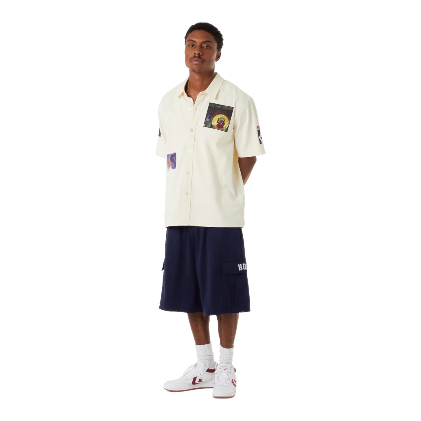 Camicia Huf Stax Patches Button Up - Natural