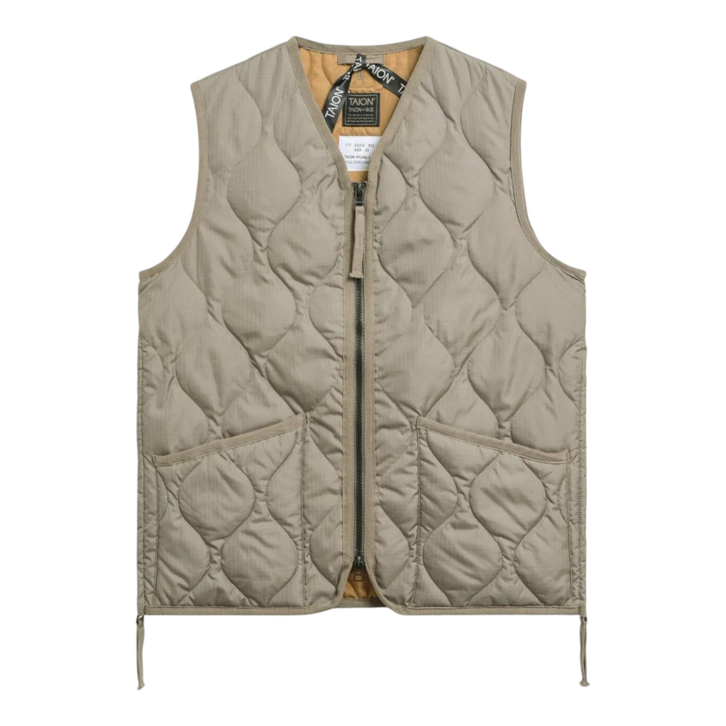 Gilet Taion Military Zip V Neck Down Vest - L.Mocha Francis Concept