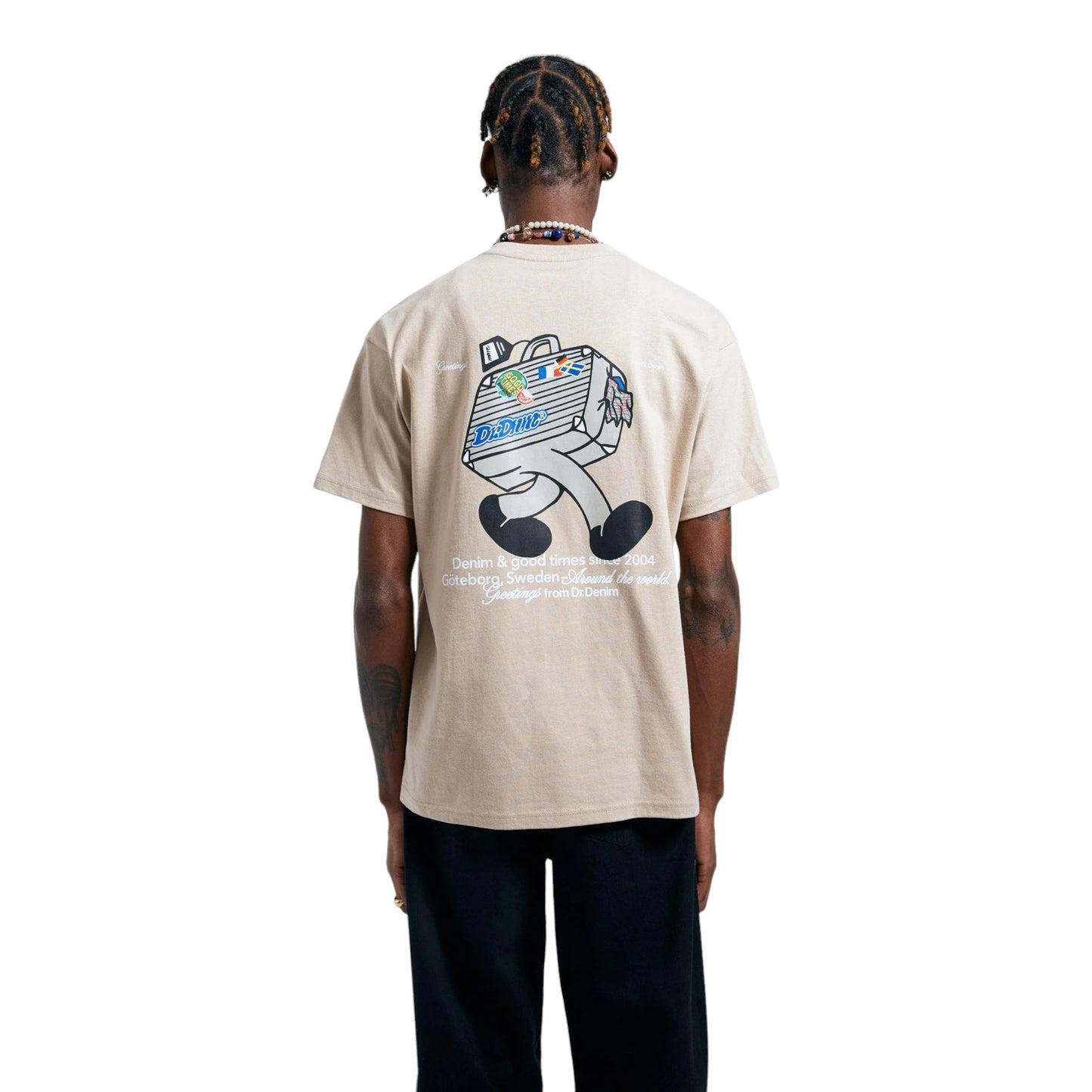 T-Shirt Uomo Oversize Dr. Denim Trooper Tee - Beige - Francis Concept