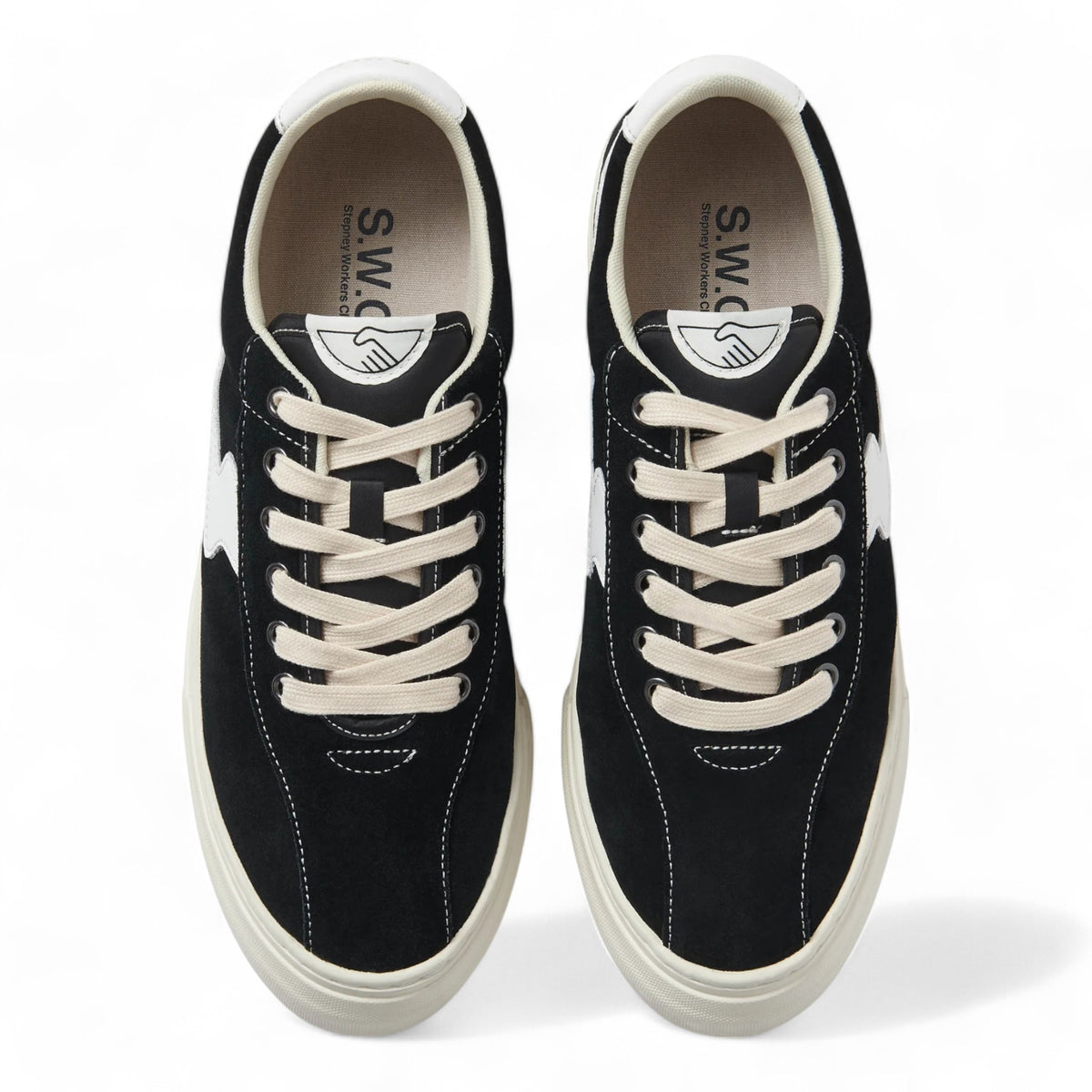 Sneakers Stepney Workers Club Dellow S Stripe Cup Suede - Black White