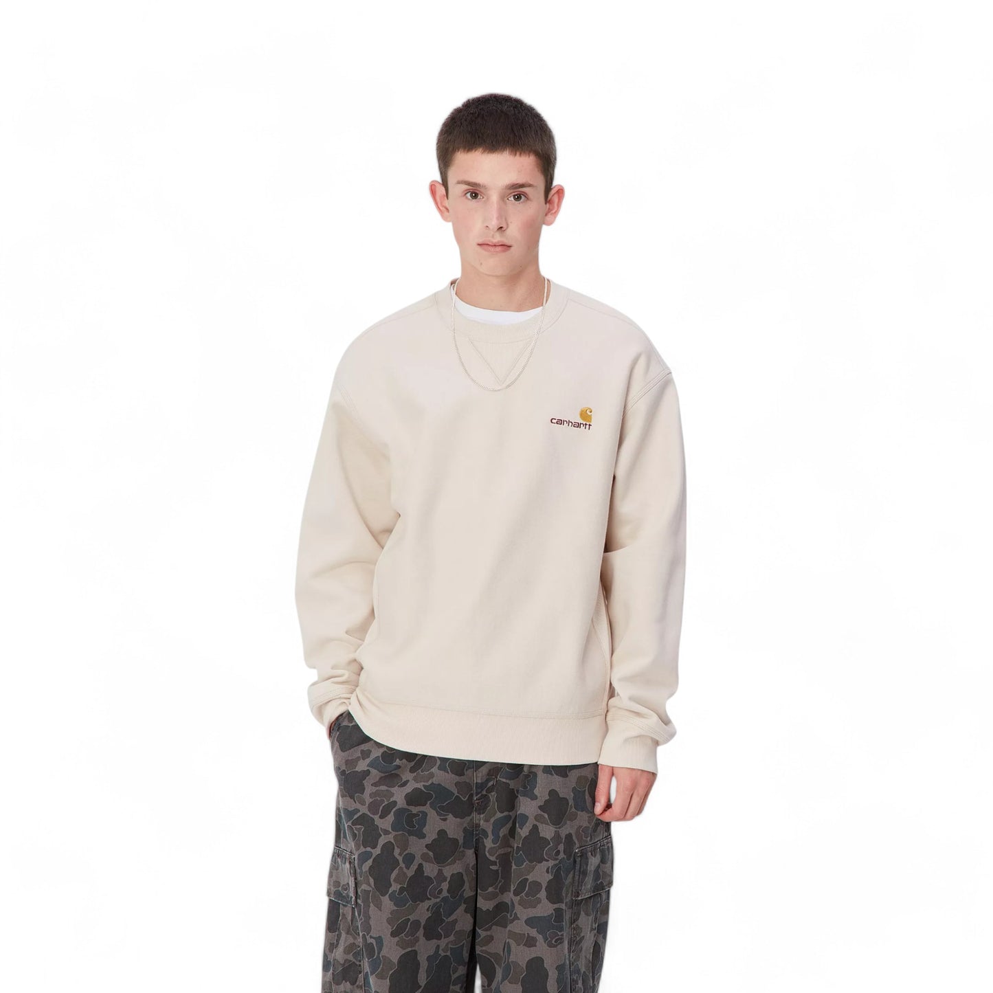 Carhartt Wip American Script Sweat-Moonbeam Francis Concept