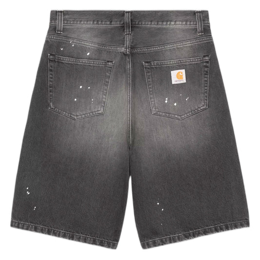 Bermuda Carhartt Wip Landon Short -Black destroy wash, splatter