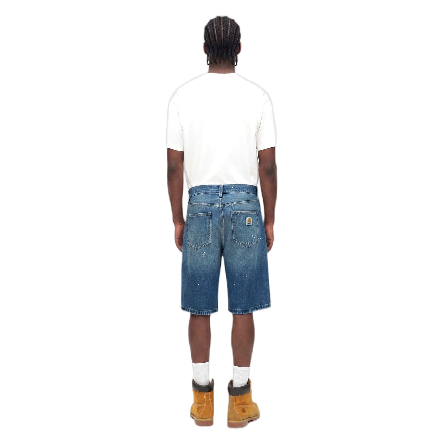 Bermuda Carhartt Wip Landon Short - Blue destroy wash, splatter