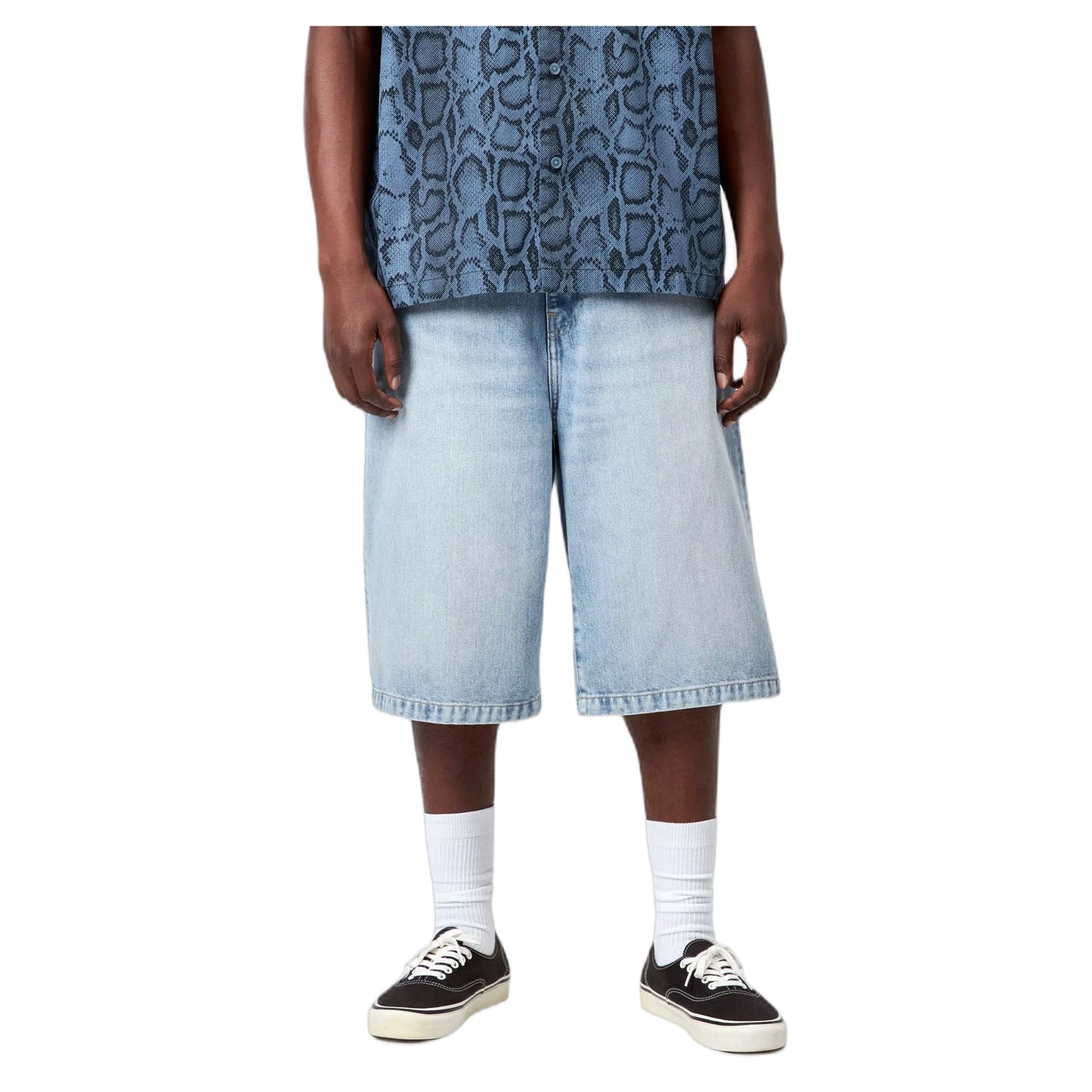 Bermuda Carhartt Wip Langdon Short - Blue heavy worn bleached