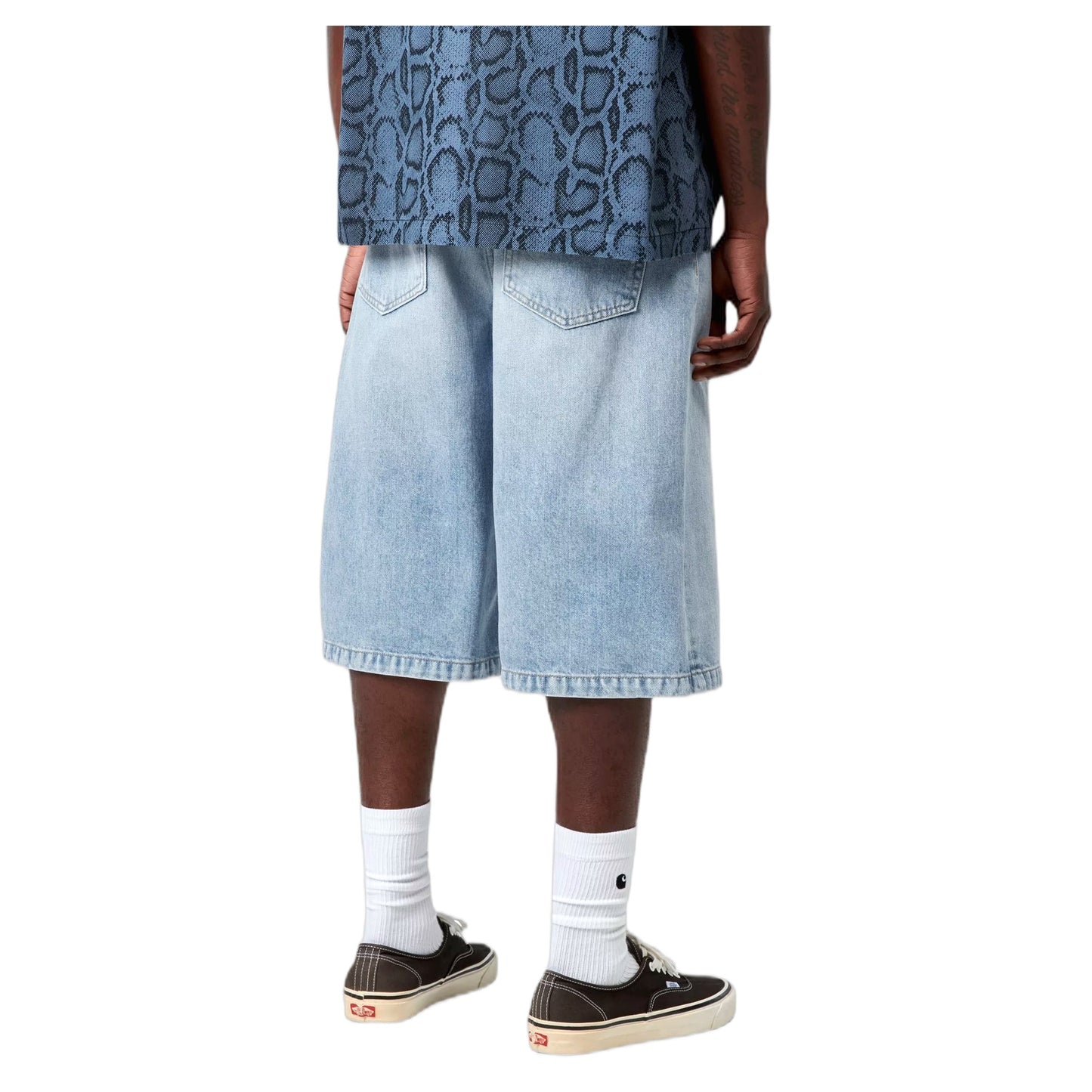 Bermuda Carhartt Wip Langdon Short - Blue heavy worn bleached