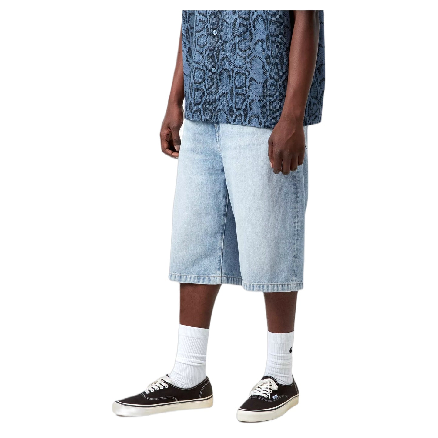 Bermuda Carhartt Wip Langdon Short - Blue heavy worn bleached