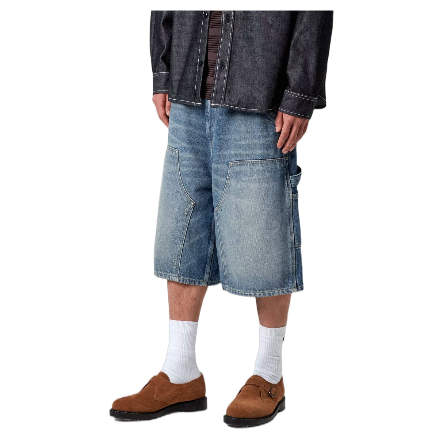 Bermuda Carhartt Wip OG Aden Double Knee Short - Blue grind wash