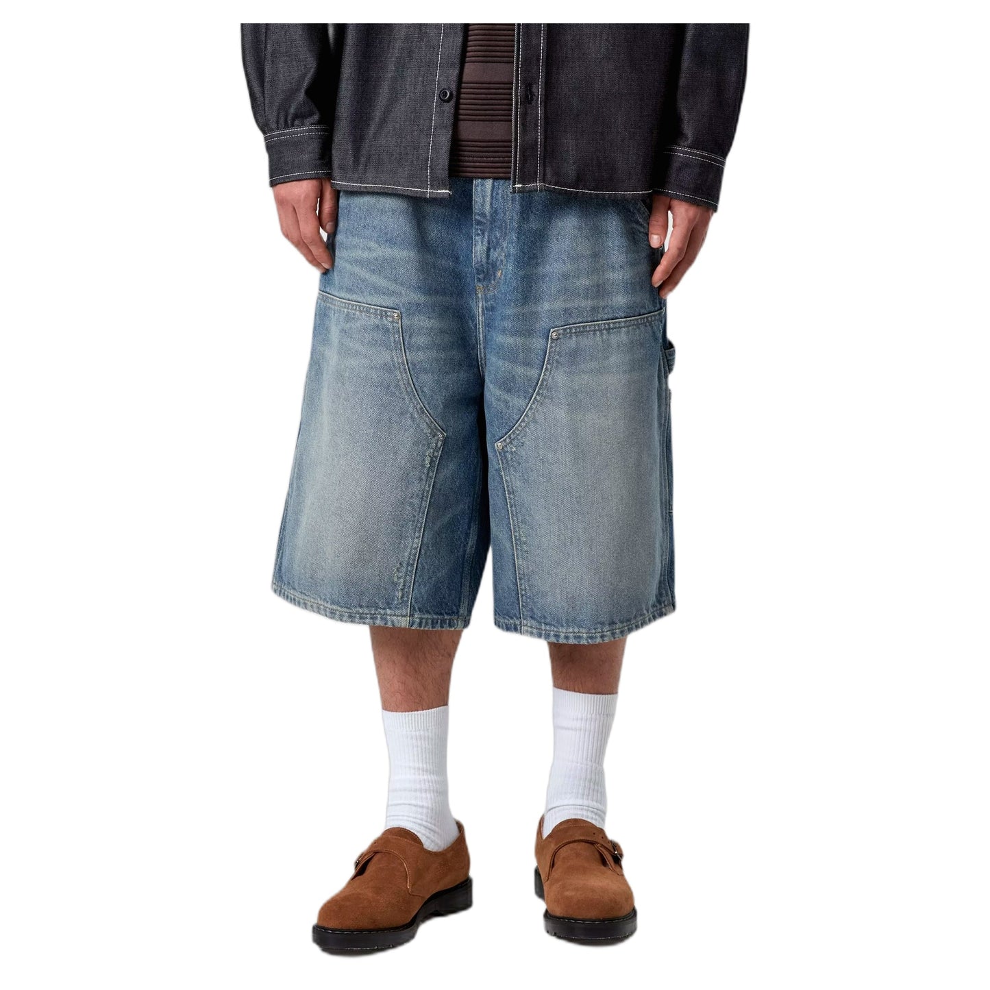 Bermuda Carhartt Wip OG Aden Double Knee Short - Blue grind wash
