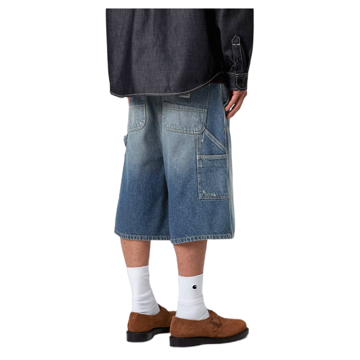 Bermuda Carhartt Wip OG Aden Double Knee Short - Blue grind wash