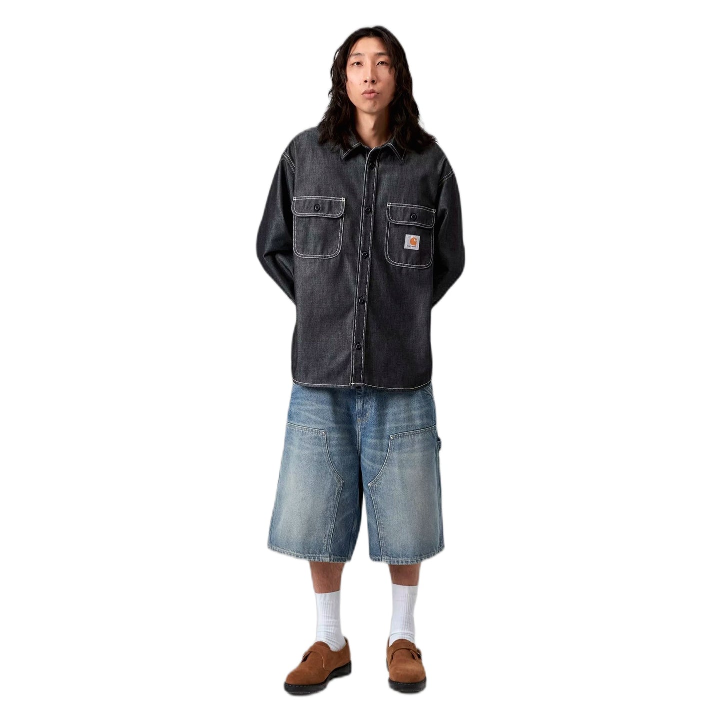 Bermuda Carhartt Wip OG Aden Double Knee Short - Blue grind wash