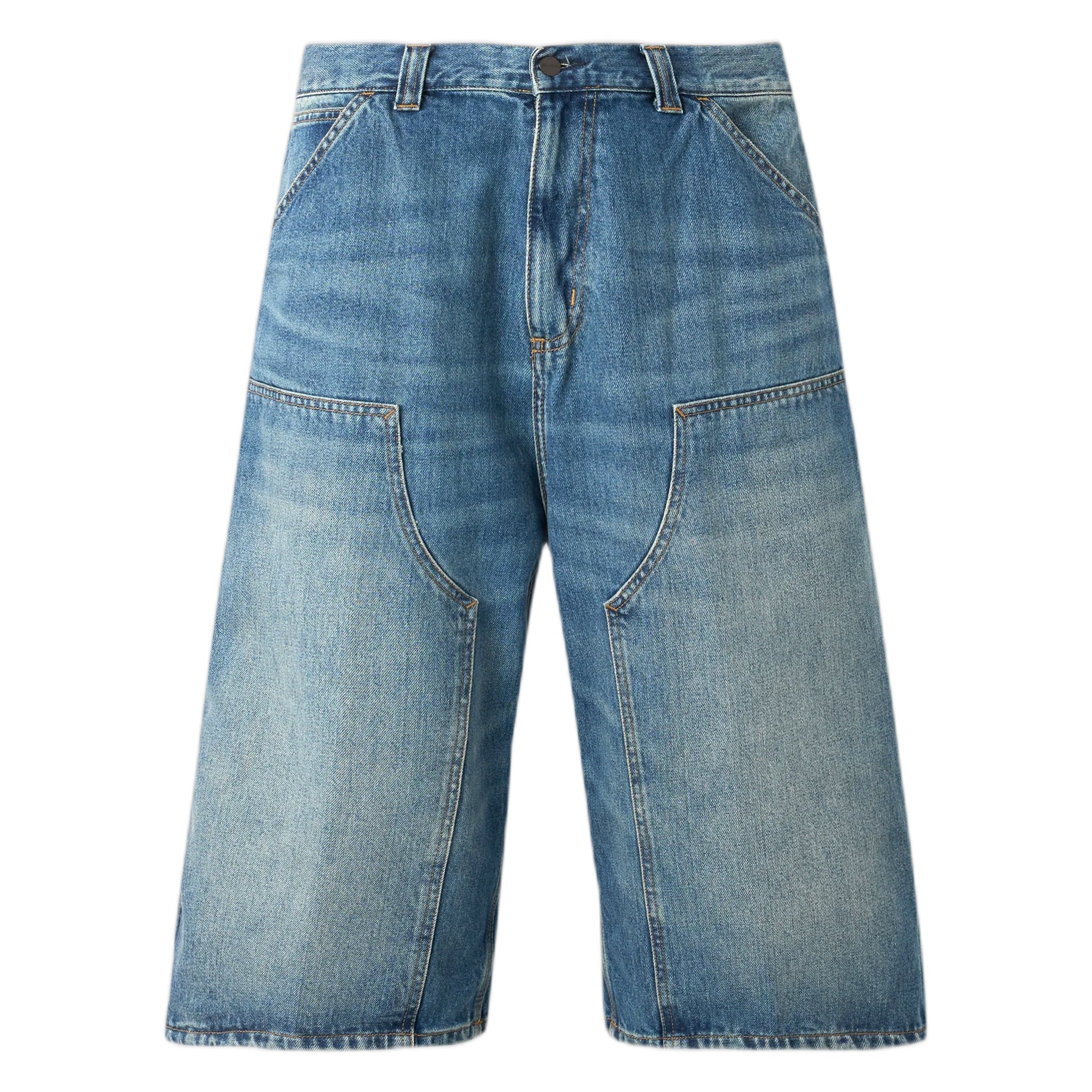 Bermuda Carhartt Wip OG Double Knee Long Short - Blue old used wash - Bermuda di Carhartt Wip | Francis Concept