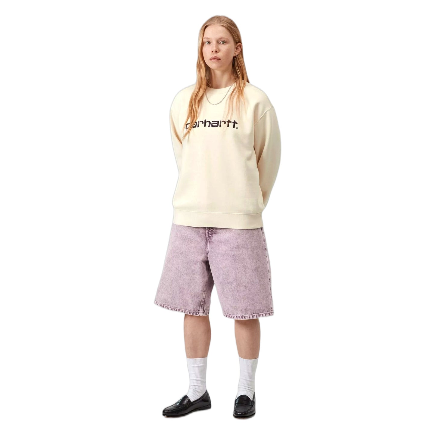 Bermuda Carhartt Wip W Brandon Short - Cozy Purple Chalk Wash - Bermuda di Carhartt Wip | Francis Concept