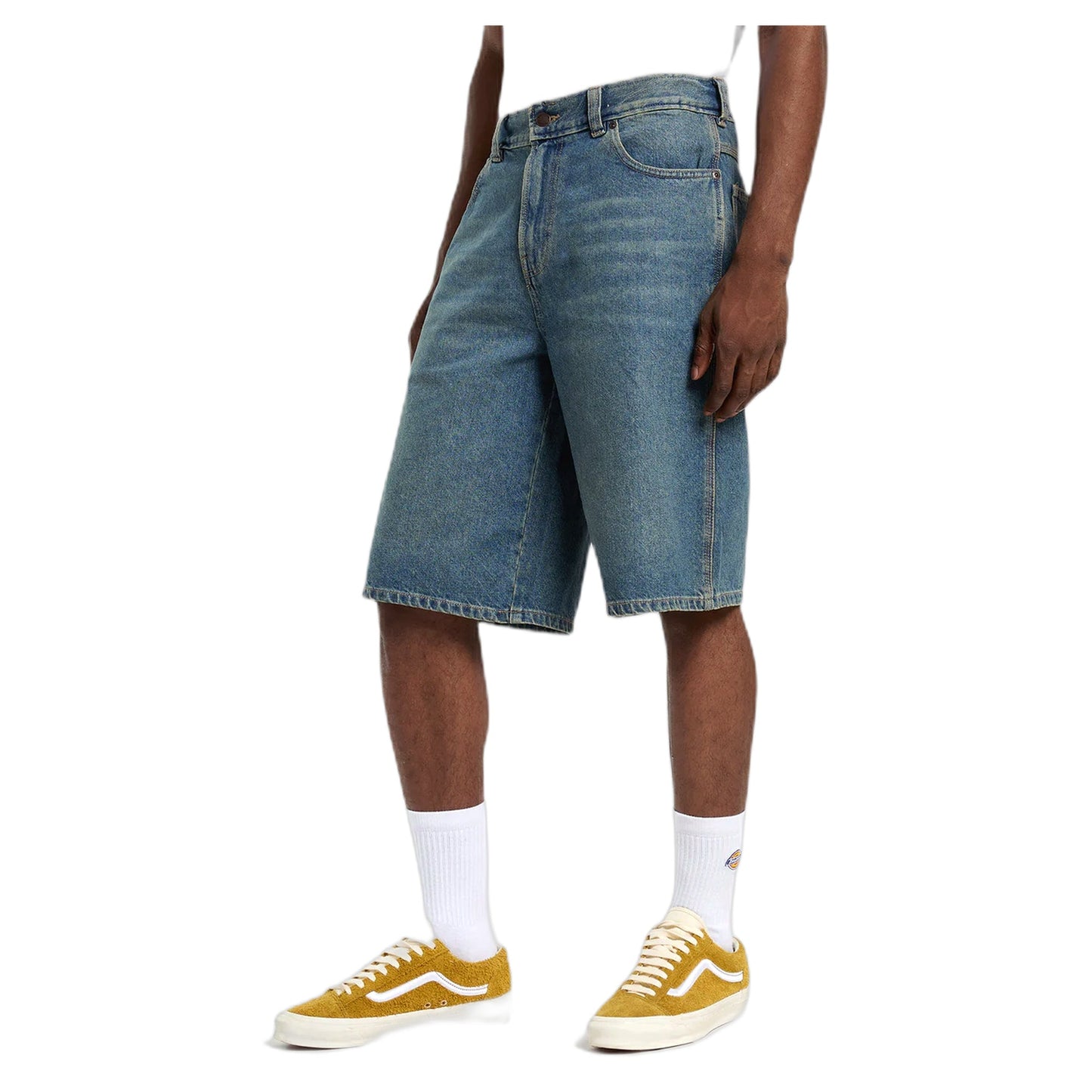 Bermuda Dickies 958 13 Inch Loose Short Jeans - Khaki Tinted Blue