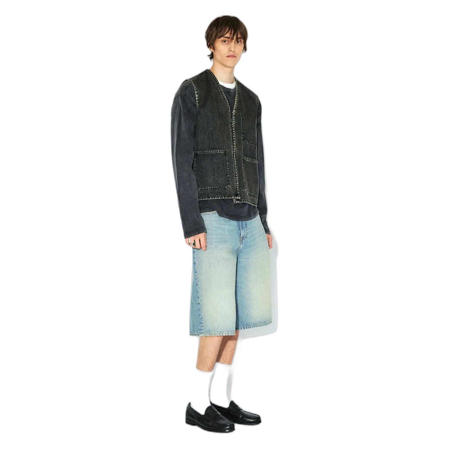Bermuda Dr Denim Vali Shorts - Stream Sky Aged-Francis Concept