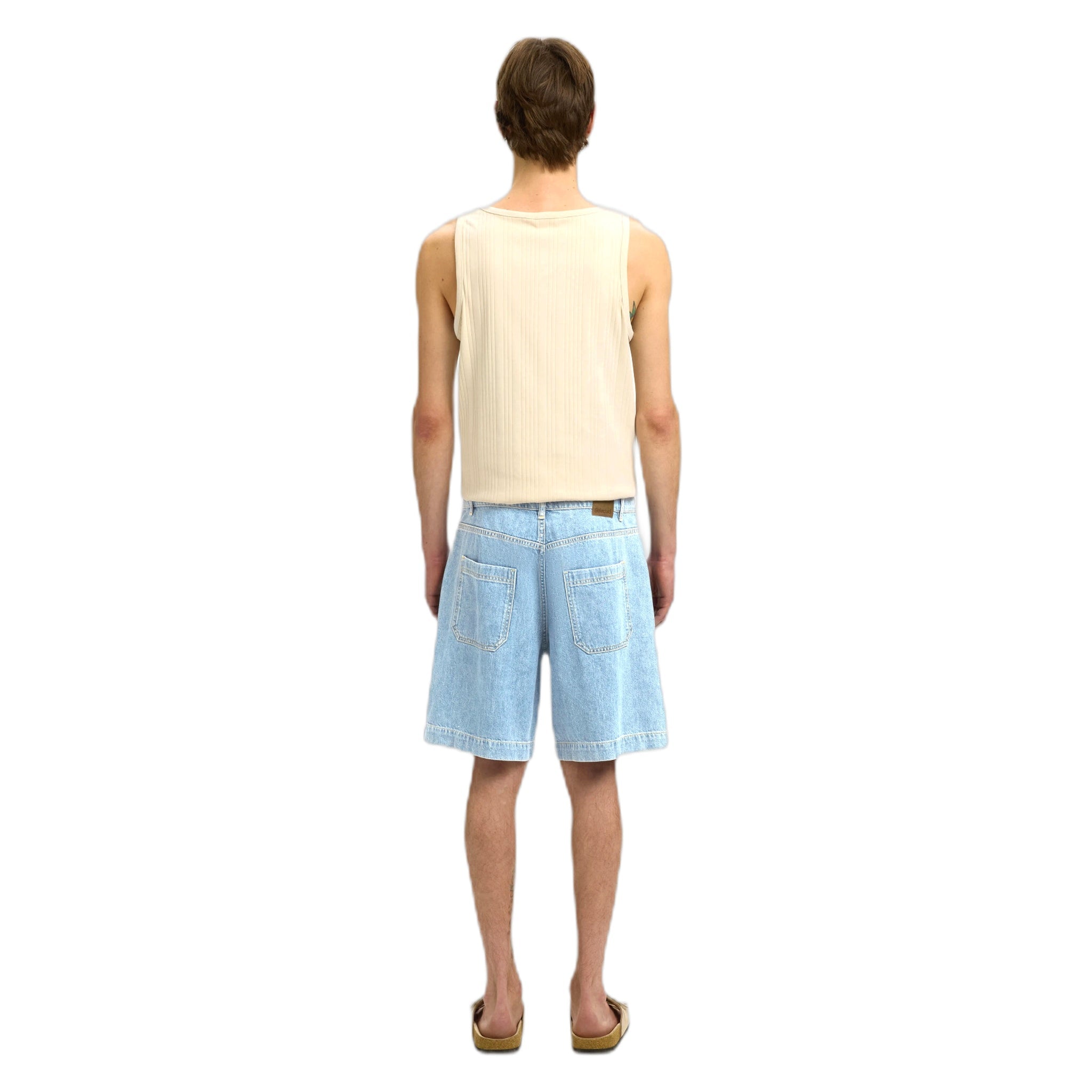 Bermuda Selected Homme Loose Mason Denim Shorts - Light Blue - Bermuda di Selected Homme | Francis Concept