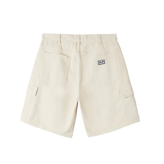 Bermuda Uomo Obey Bigwig Denim Cargo Short - Beige - Bermuda di Obey | Francis Concept
