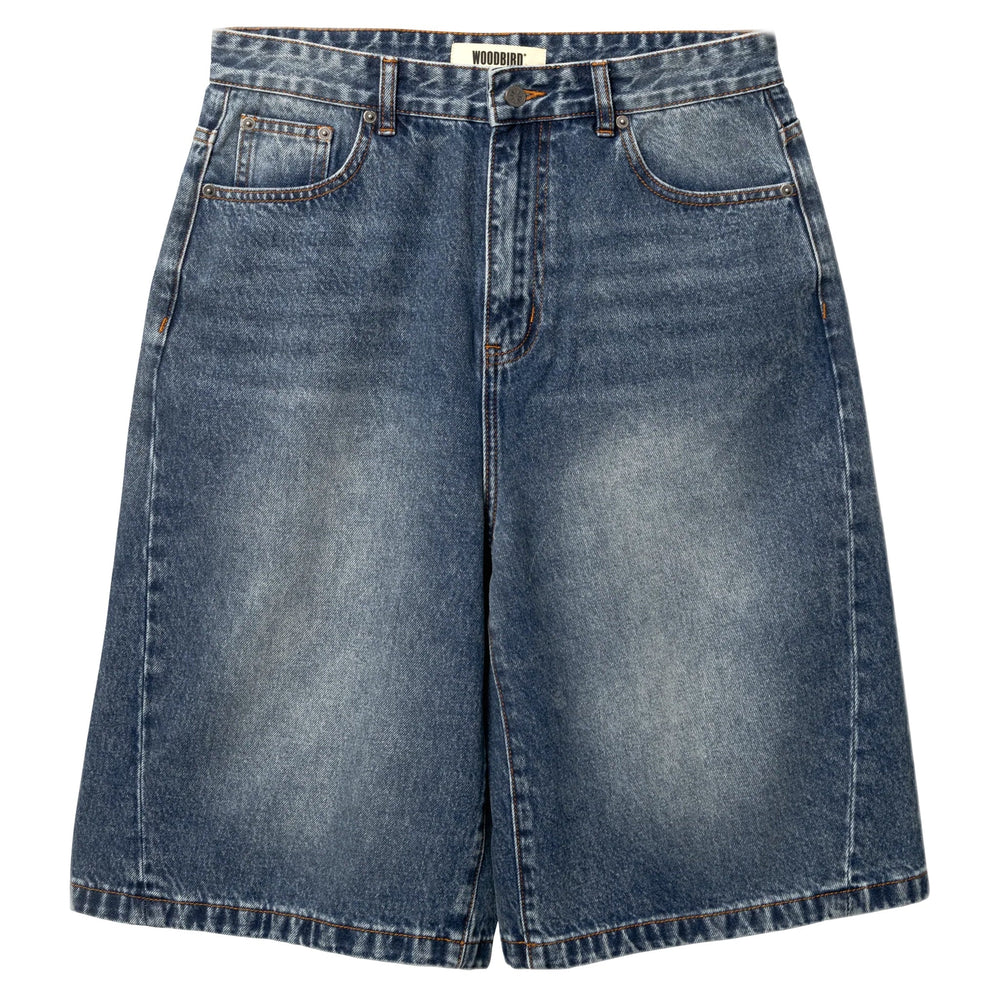 Bermuda Woodbird WBYuto Twisted Shorts - Blue Vintage-Francis Concept
