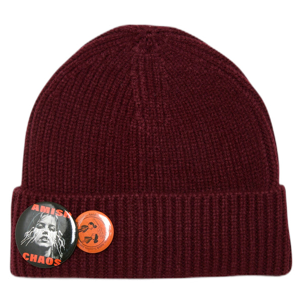 Berretto Amish Knitted Beanie Pins - Burgundy - Cappelli di Amish | Francis Concept