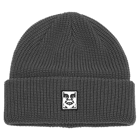 Berretto Obey Mid Icon Putch Cuff Beanie - Black - Cappeli di Obey | Francis Concept
