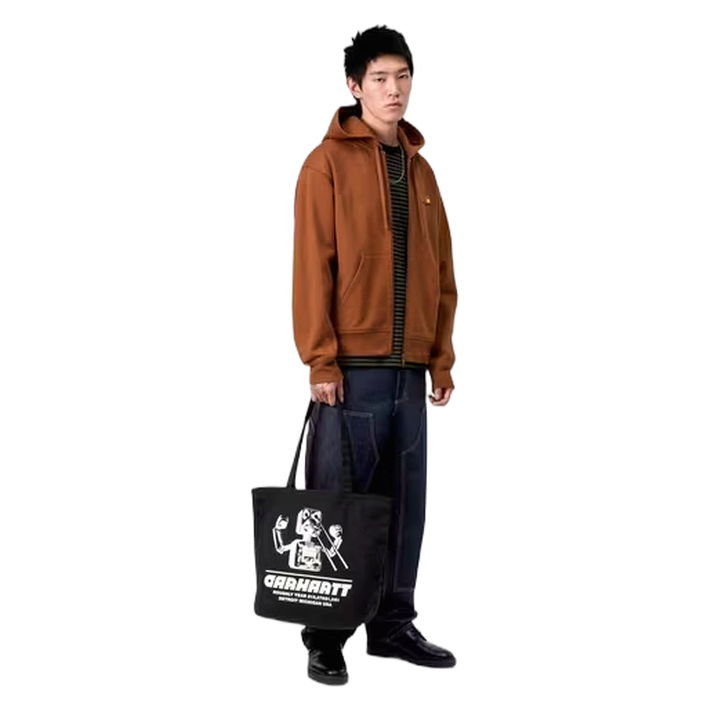 Borsa Carhartt Wip Canvas Graphic Tote Wiptopia Print - Black - Borse di Carhartt Wip | Francis Concept