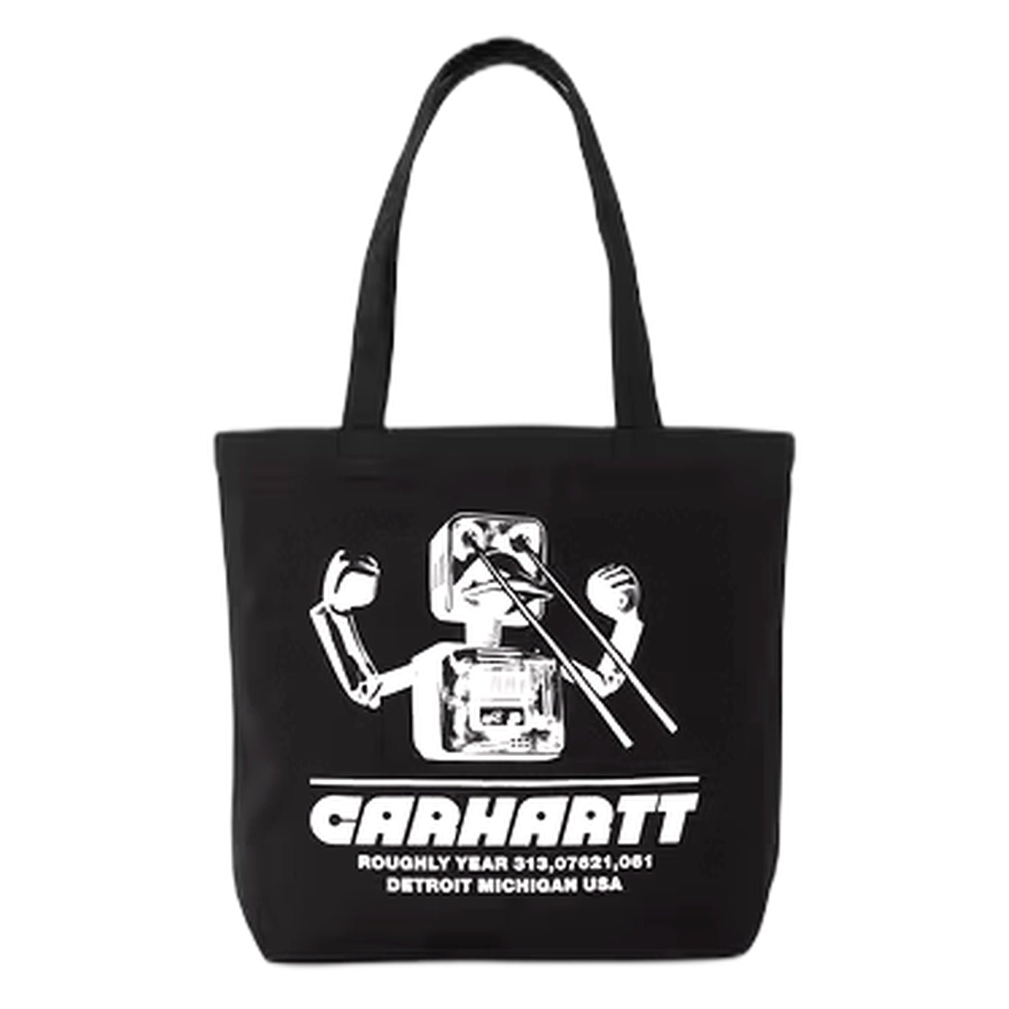 Borsa Carhartt Wip Canvas Graphic Tote Wiptopia Print - Black - Borse di Carhartt Wip | Francis Concept