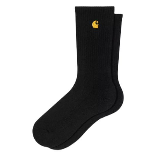 Calze Carhartt Wip Chase Socks - Black / Gold - Calze di Carhartt Wip | Francis Concept