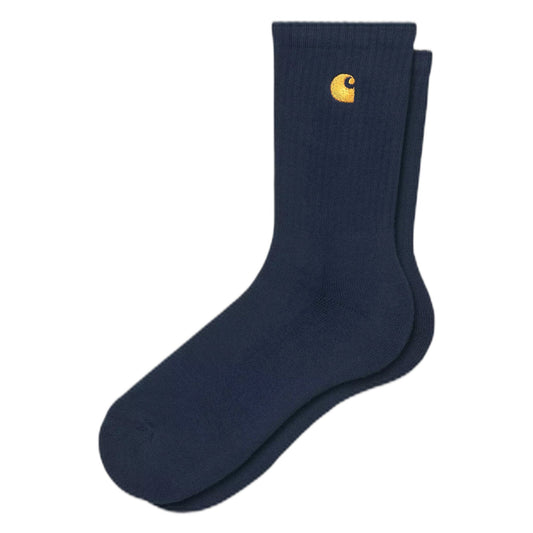 Calze Carhartt Wip Chase Socks - Dark Navy / Gold - Calze di Carhartt Wip | Francis Concept