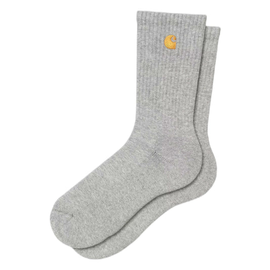 Calze Carhartt Wip Chase Socks - Grey Heather / Gold - Calze di Carhartt Wip | Francis Concept