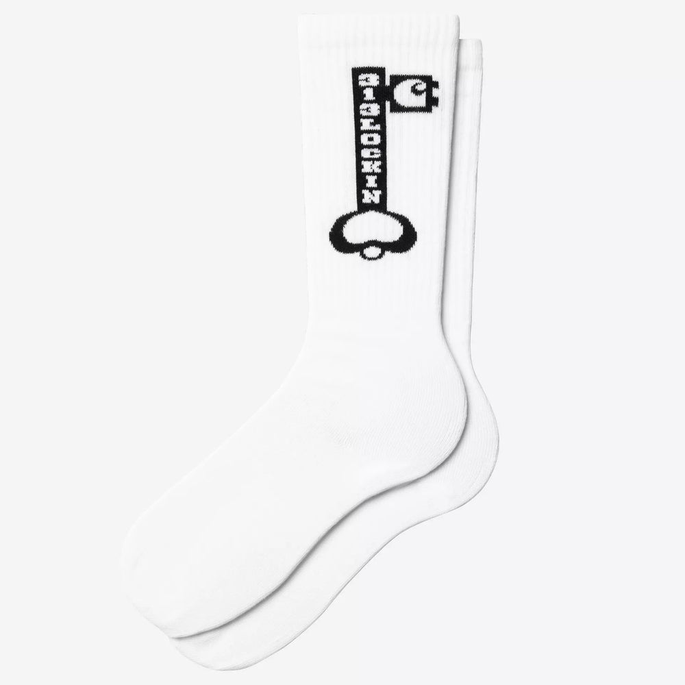 Calze Carhartt Wip Locked Socks - White / Black-Francis Concept