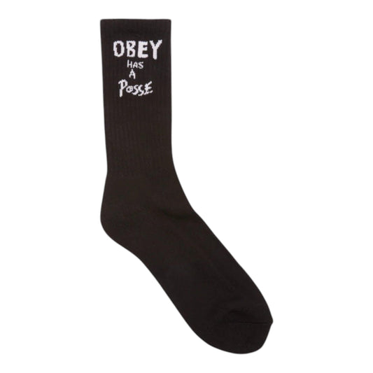 Calze Obey Has Posse Socks - Black - Calzini Lunghi di Obey | Francis Concept