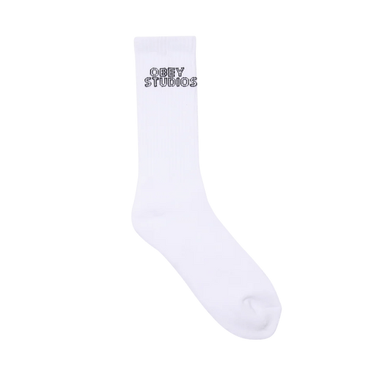 Calze Obey Studios Socks - White - Calze di Obey | Francis Concept