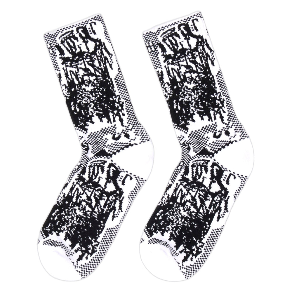 Calze Panku Allover Socks - Black / White - Calze di Edwin | Francis Concept