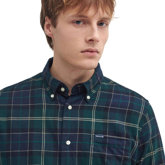 Camicia Barbour Fortrose Tailored Shirt - Tartan Green - Camicie di Barbour | Francis Concept