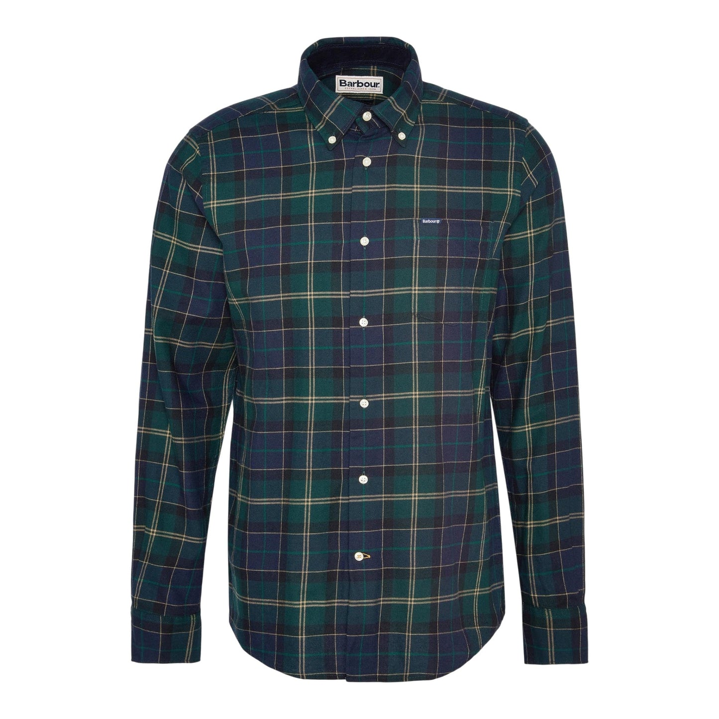Camicia Barbour Fortrose Tailored Shirt - Tartan Green - Camicie di Barbour | Francis Concept