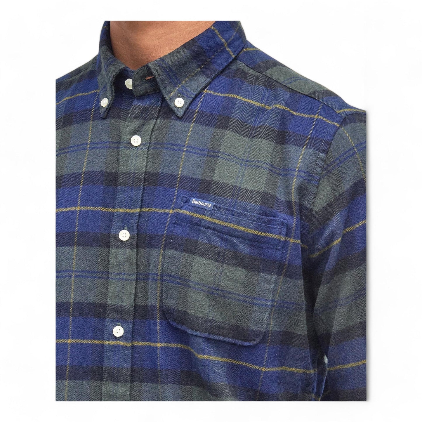 Camicia Barbour Kyeloch Tailored Shirt - Olive Night - Camicie di Barbour | Francis Concept