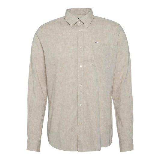 Camicia Barbour Nelson Tailored Shirt - Stone - Camicie di Barbour | Francis Concept