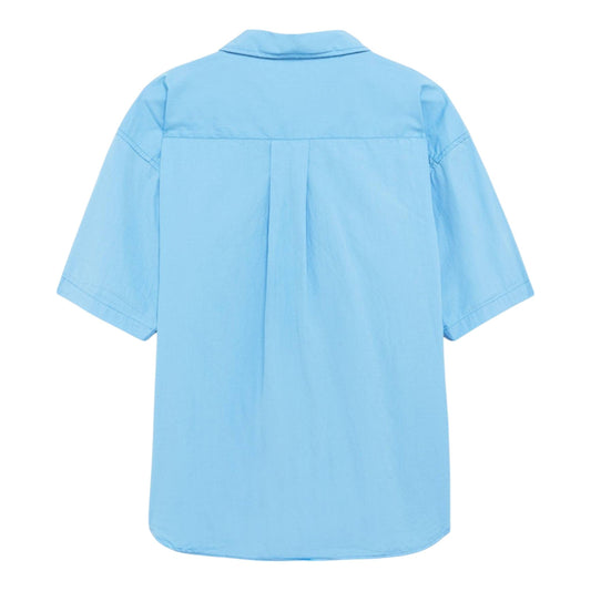 Camicia Boxy Amish Dropped Popeline - Dyed Sky - Camicie di Amish | Francis Concept