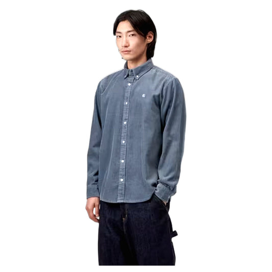 Camicia Carhartt Wip L/S Madison Cord Shirt - Angelite - Camicie di Carhartt Wip | Francis Concept