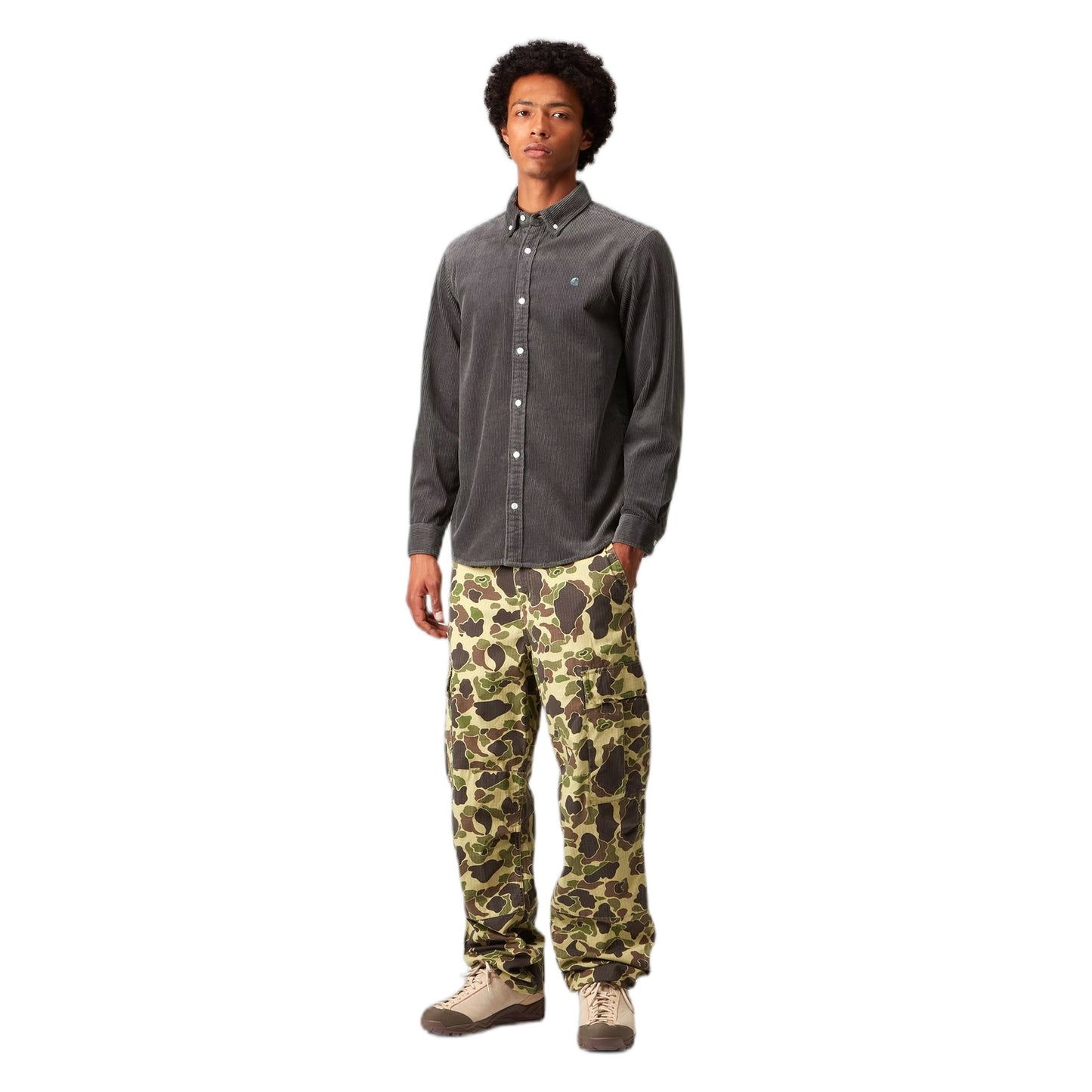 Camicia Carhartt Wip L/S Madison Cord Shirt - Graphite - Camicie di Carhartt Wip | Francis Concept