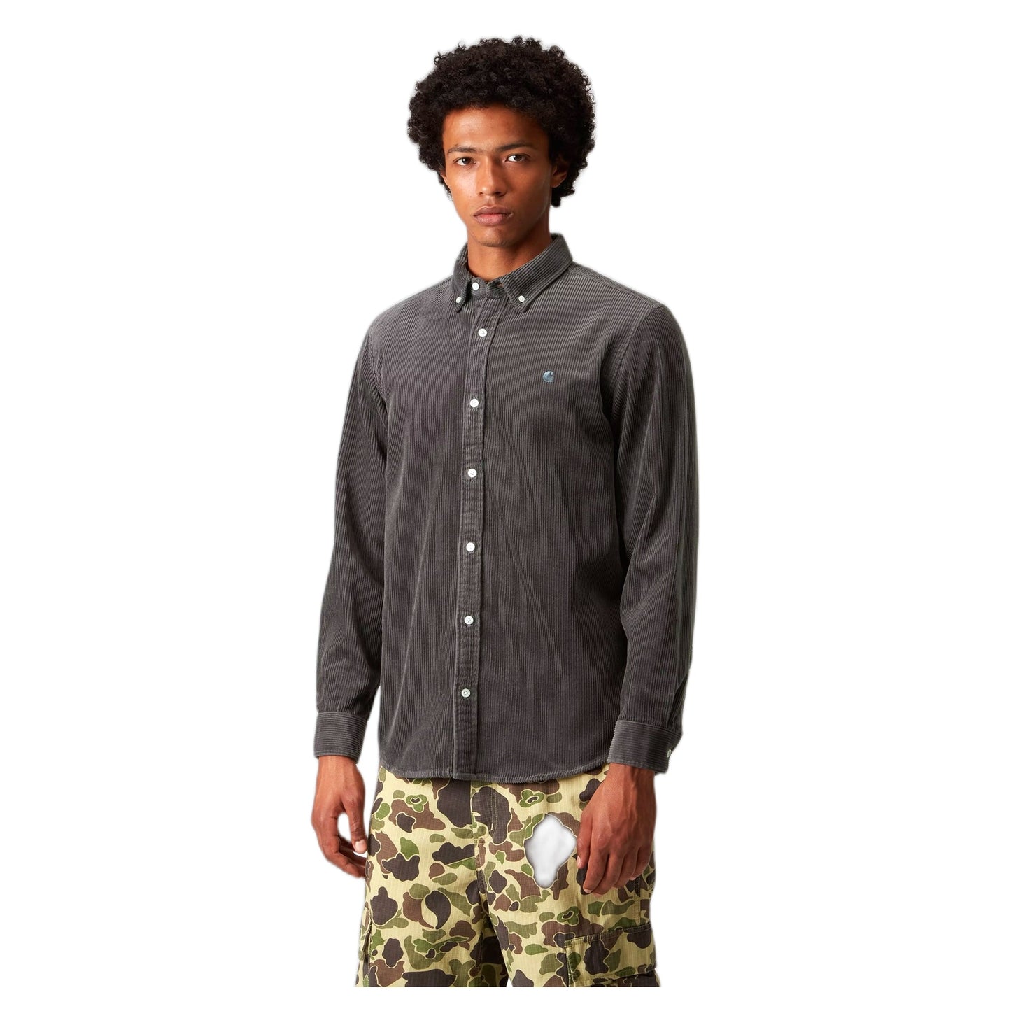 Camicia Carhartt Wip L/S Madison Cord Shirt - Graphite - Camicie di Carhartt Wip | Francis Concept