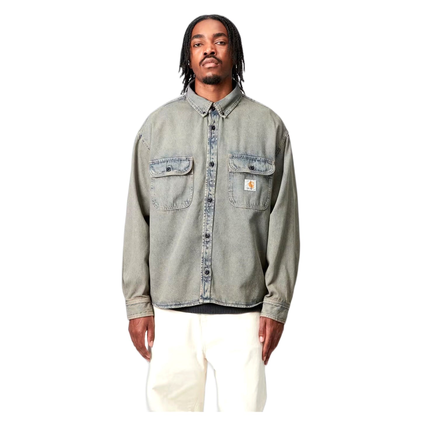 Camicia Carhartt Wip Shirt Jacket - Blue /Leather Garment Dyed - Camicie di Carhartt Wip | Francis Concept