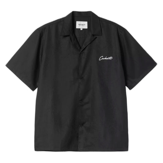 Camicia Carhartt Wip S/S Delray Shirt - Black / White-Francis Concept