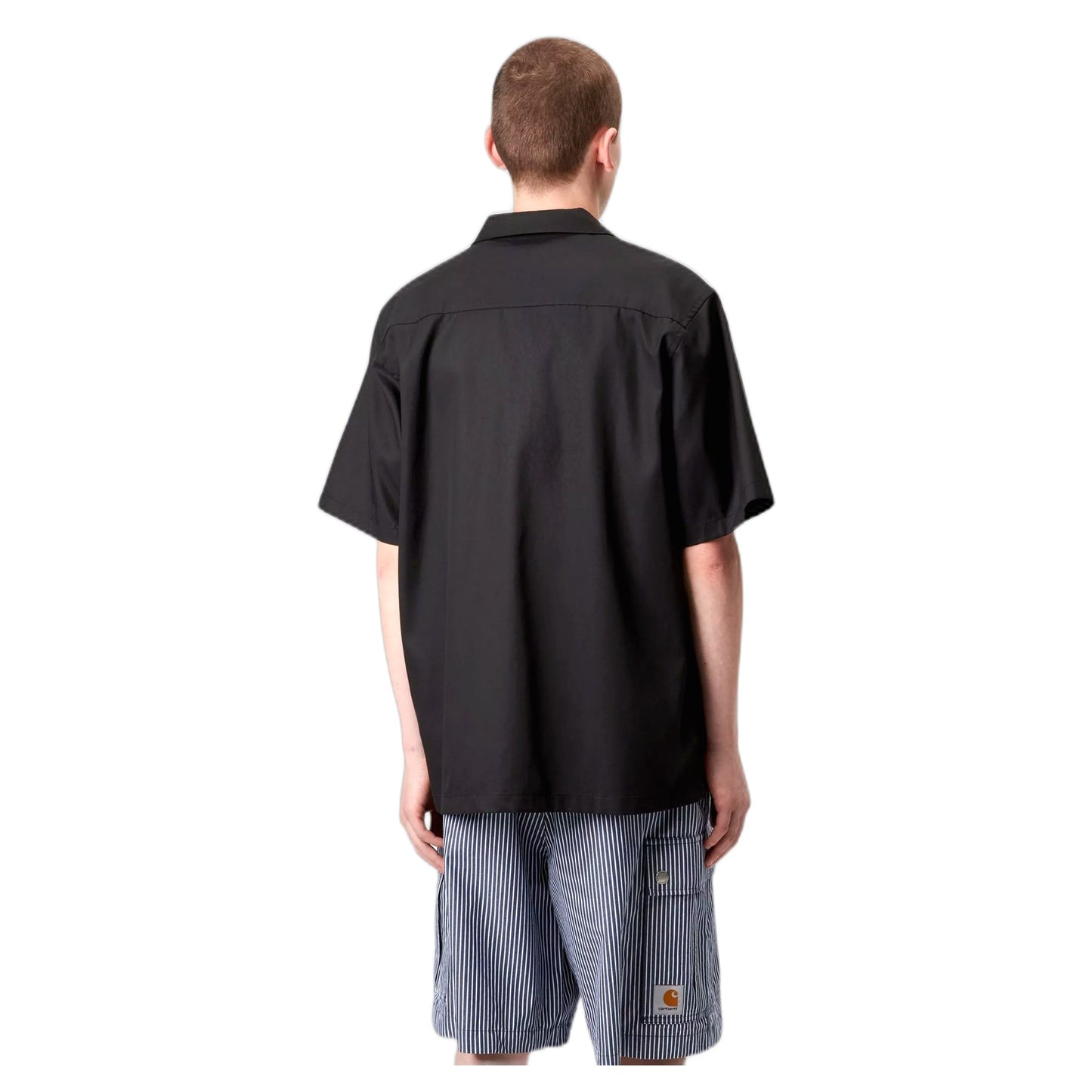 Camicia Carhartt Wip S/S Delray Shirt - Black / White-Francis Concept