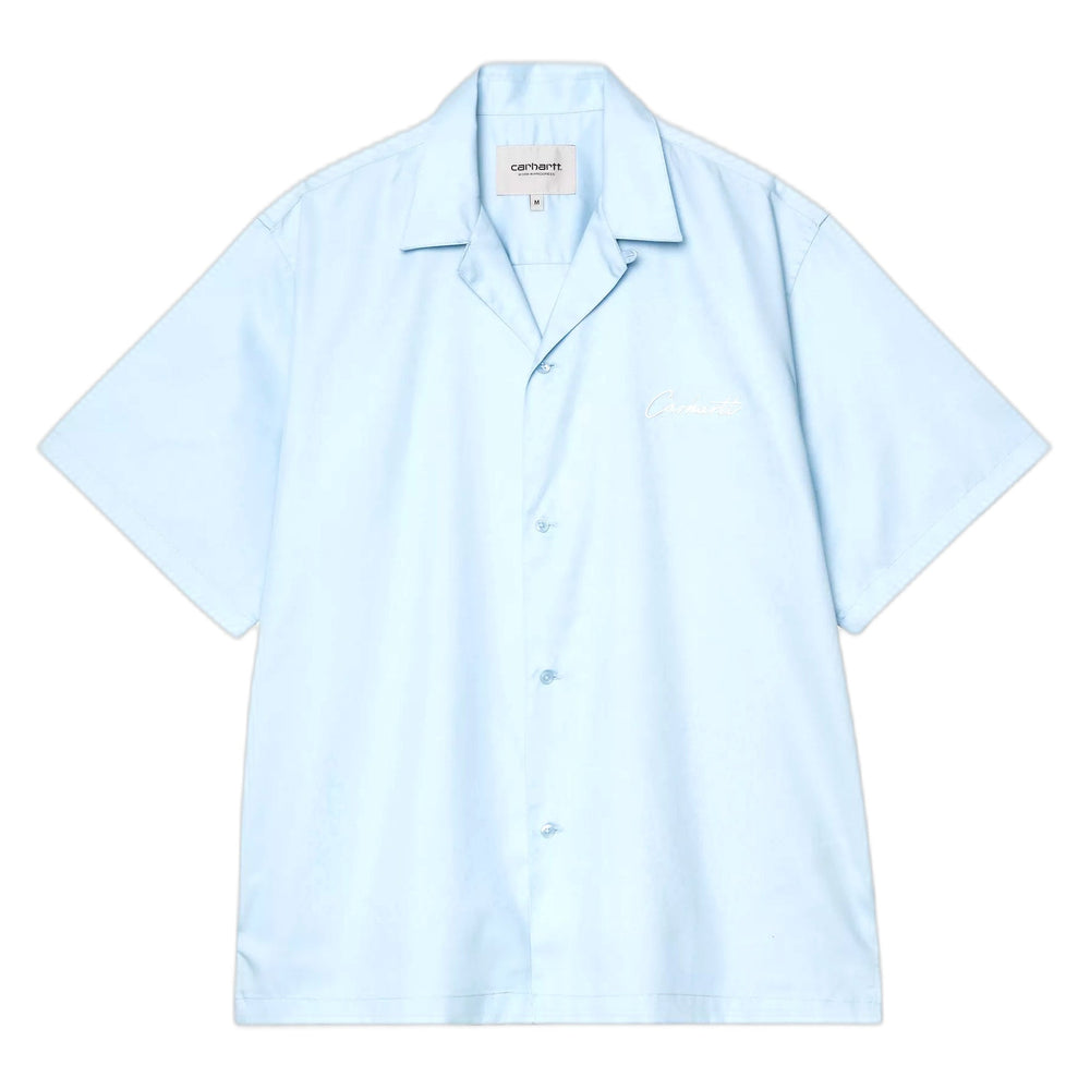 Camicia Carhartt Wip S/S Delray Shirt - Icaria / White-Francis Concept